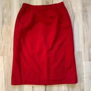 Vintage wool midi pencil skirt with zip up back Size 10
